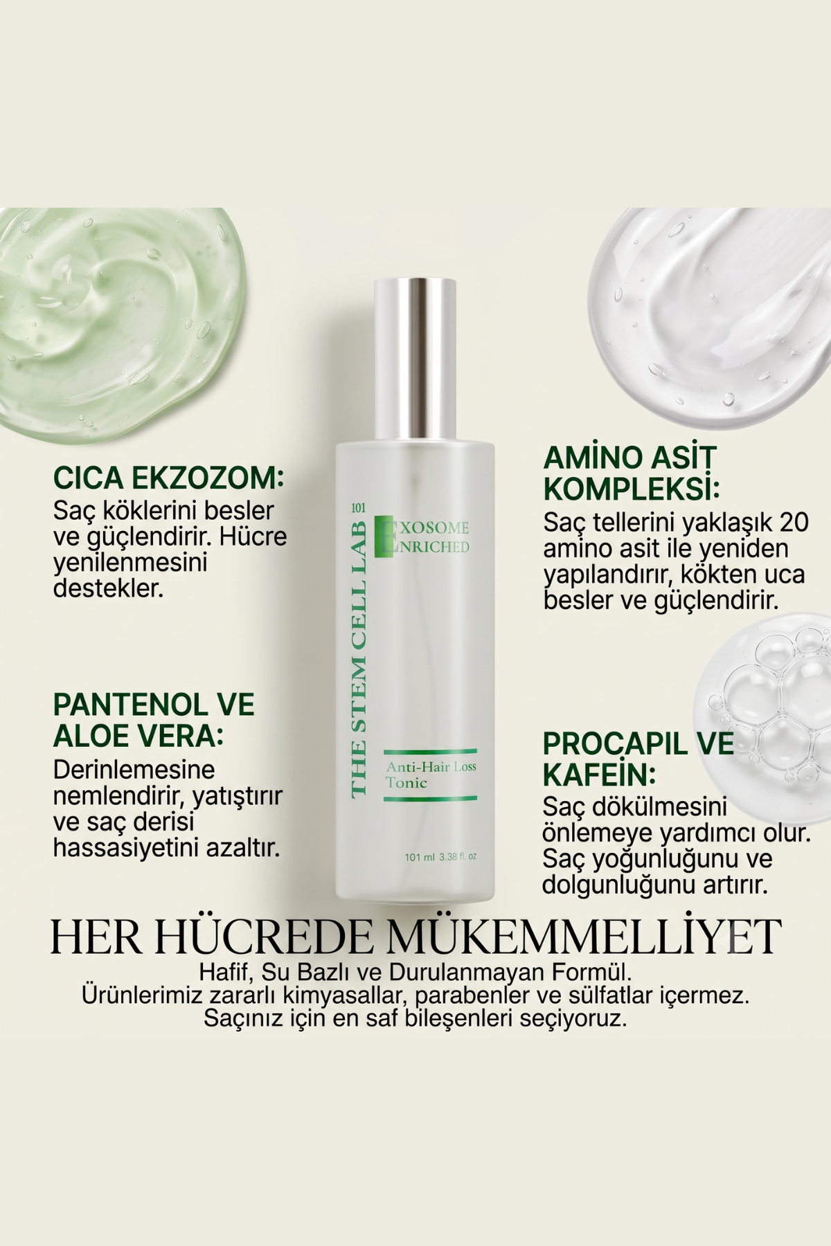 Hair Tonic | Eksozom ile Zenginleştirilmiş Saç Dökülme Karşıtı Tonik | 100ml