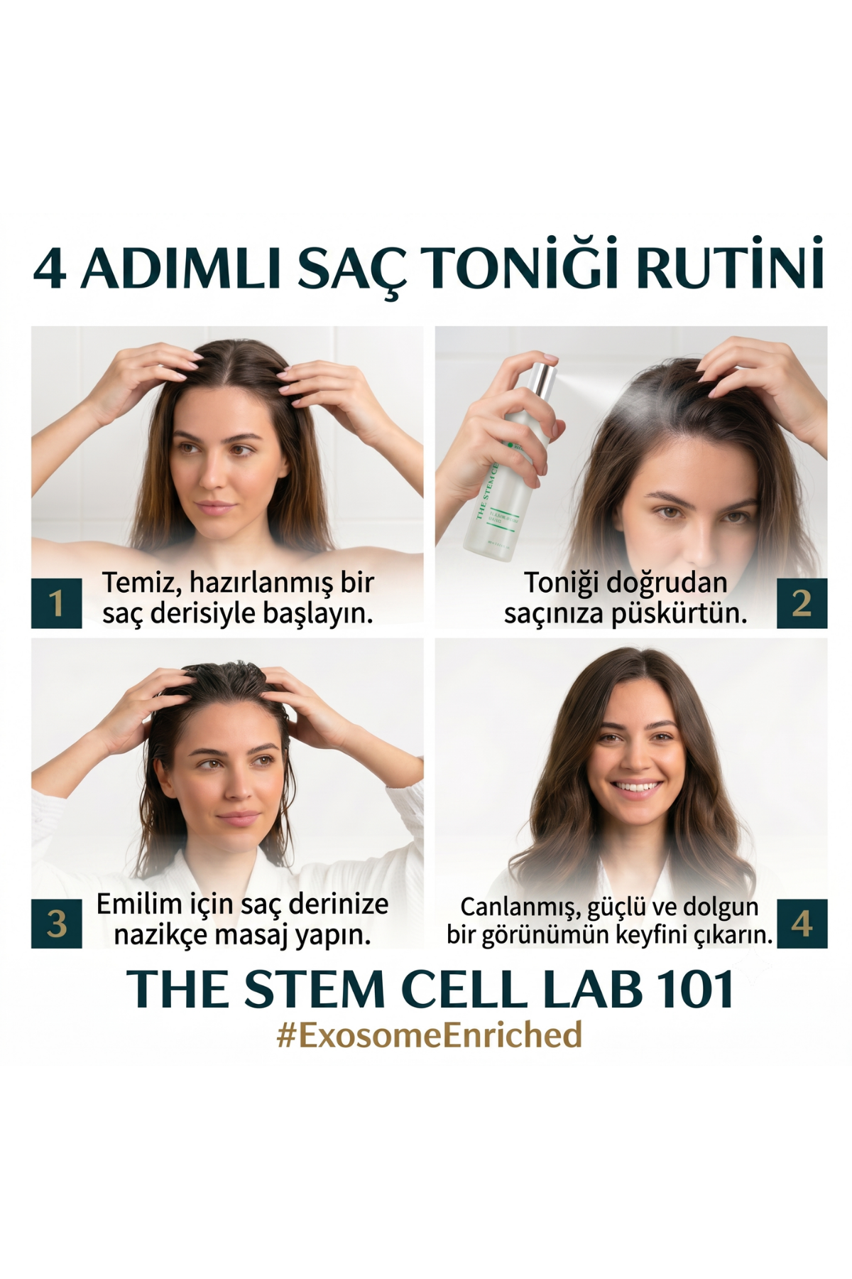 Hair Tonic | Eksozom ile Zenginleştirilmiş Saç Dökülme Karşıtı Tonik | 100ml