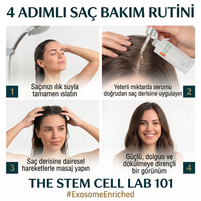 Eksozom ile Zenginleştirilmiş Saç Ekimi Sonrası Sabah Bakım Seti | Anti-Hair Loss Shampoo 340ml - Anti-Hair Loss Tonic 100ml - Hair Serum 50ml
