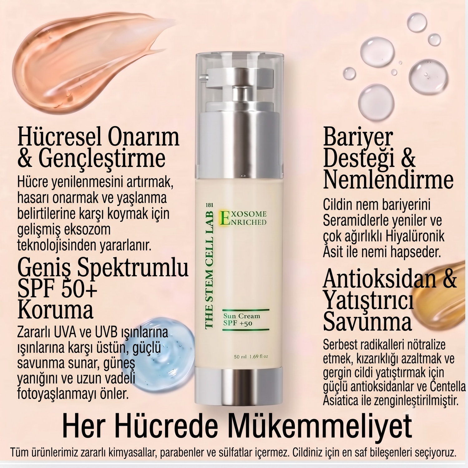 Eksozom ile Zenginleştirilmiş Daily Glow Koruma Seti - Peeling Etkili Yüz Toniği 100ml + Anti-Aging Serum 30ml + Nemlendirici Krem 50ml + Sun Cream 50+ SPF 50ml