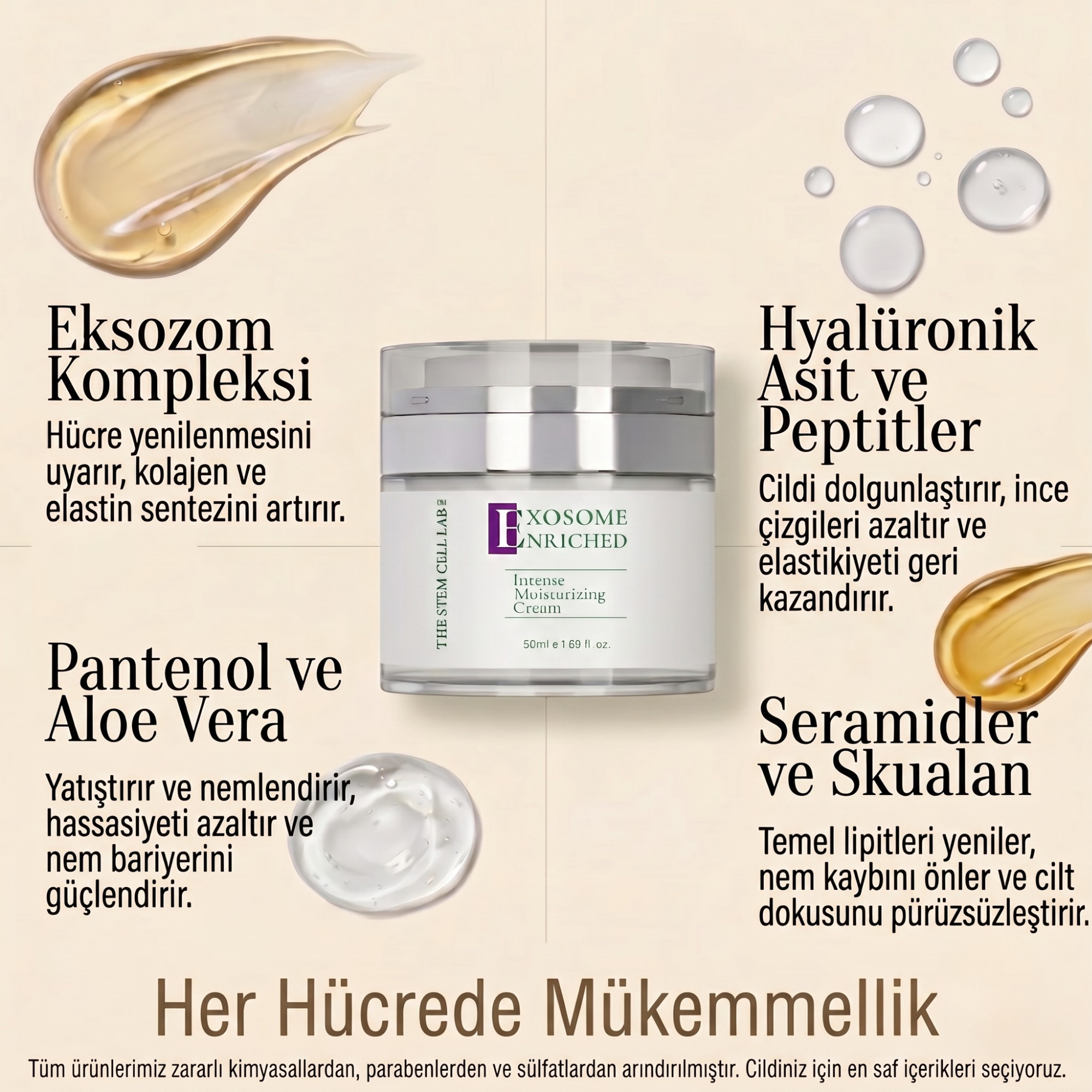 Eksozom ile Zenginleştirilmiş Daily Glow Koruma Seti - Peeling Etkili Yüz Toniği 100ml + Anti-Aging Serum 30ml + Nemlendirici Krem 50ml + Sun Cream 50+ SPF 50ml