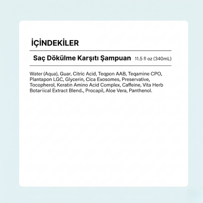 Eksozom ile Zenginleştirilmiş Saç Ekimi Sonrası Sabah Bakım Seti | Anti-Hair Loss Shampoo 340ml - Anti-Hair Loss Tonic 100ml - Hair Serum 50ml