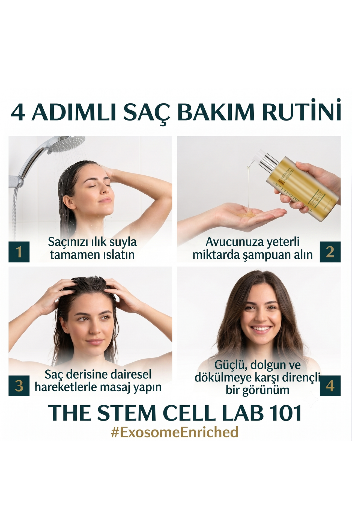 Hair Shampoo | Eksozom ile Zenginleştirilmiş Saç Dökülme Karşıtı Şampuan | 340ml