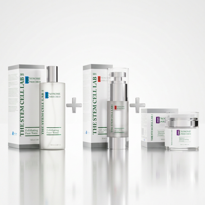 Eksozom ile Zenginleştirilmiş Intensive Anti-Aging Night Set | Peeling Etkili Yüz Toniği 100ml + Anti-Aging Serum 30ml + Nemlendirici Krem 50ml